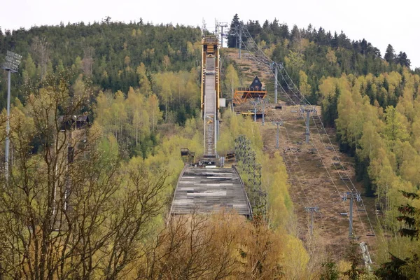 View of Harrachov ski jump in summer — Stock Photo, Image