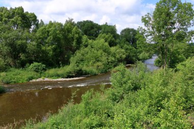 Frankenberg/Saksonya'daki küçük Zschopau nehri