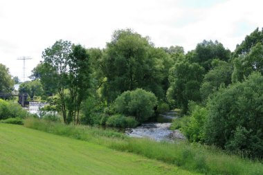 Frankenberg/Saksonya'daki küçük Zschopau nehri