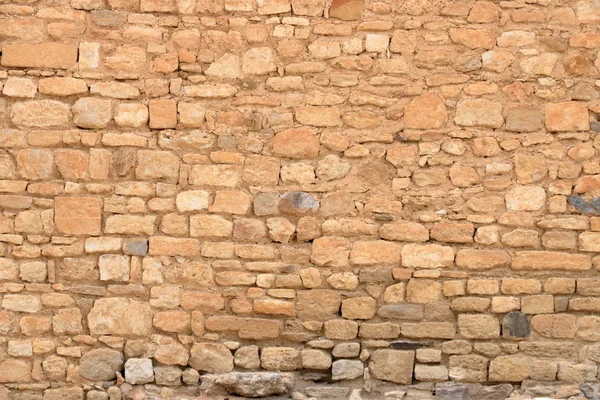 Große gelbe Wand aus Ziegelsteinen — Stockfoto