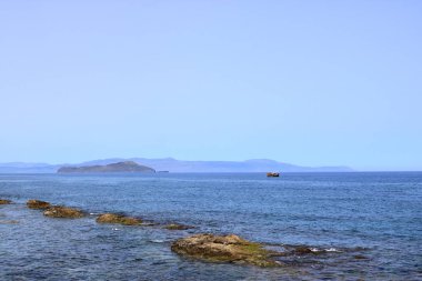 Venedik limanı ve Akdeniz'de Gezen Gezi teknesi, Girit, Yunanistan