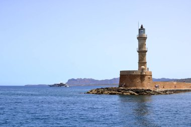 ünlü Venedik limanı Hanya eski şehir rıhtım, Girit, Yunanistan