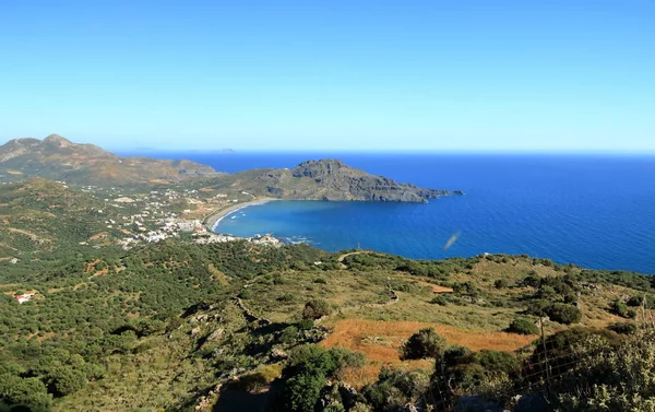 Ön Kreta, vackra beach och fiskebyn Plakias. Grekland — Stockfoto