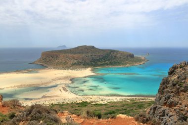 Balos lagün adada Crete, Yunanistan