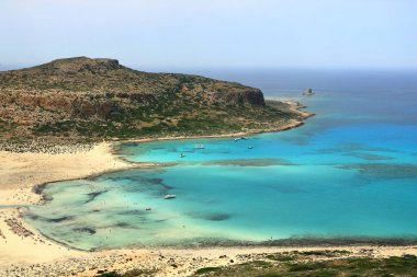 Balos lagün adada Crete, Yunanistan