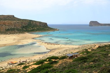 Balos lagün adada Crete, Yunanistan