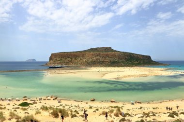 Balos lagün adada Crete, Yunanistan
