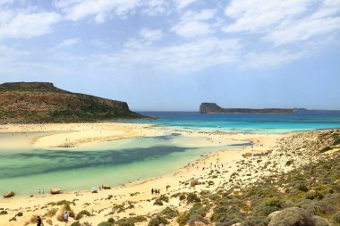 Balos lagün adada Crete, Yunanistan