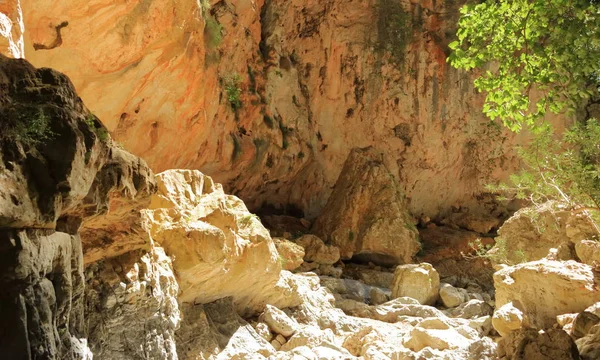 Nyomvonal kollita szoros (moudriano, poros, moundros Gorge), Kréta, Görögország — Stock Fotó