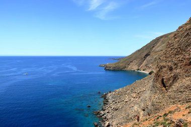 Hora Sfakion girit üzerinde bir loutro yakın Tatlı su plaj, Yunanistan