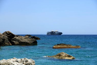 Hora Sfakion girit üzerinde bir loutro yakın Tatlı su plaj, Yunanistan