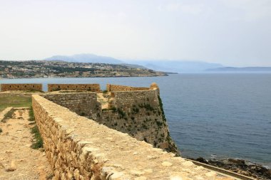 Rethymno, Girit adası / Yunanistan - 28 Mayıs 2019: Girit'teki büyüleyici eski şehir Rethymno, Yunanistan