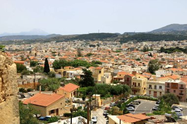 Rethymno, Girit adası / Yunanistan - 28 Mayıs 2019: Girit'teki büyüleyici eski şehir Rethymno, Yunanistan