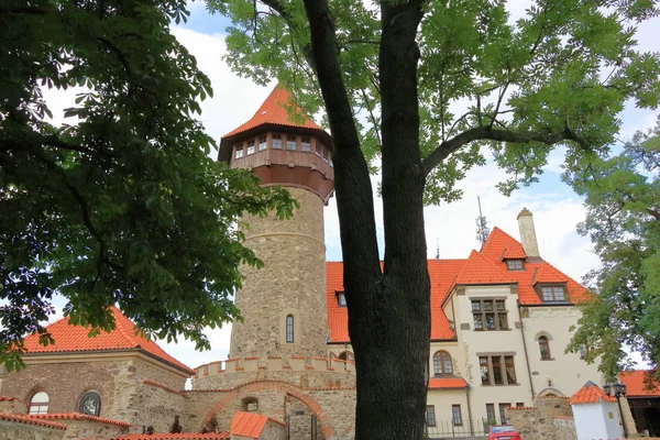 Castillo Hnevin en la ciudad La mayoría en República Checa — Foto de Stock