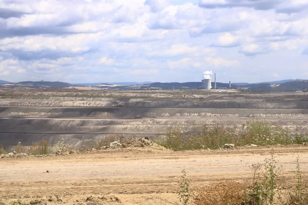 Brown coal mine near ledvice/bilina in Czech republic — Stock Photo, Image