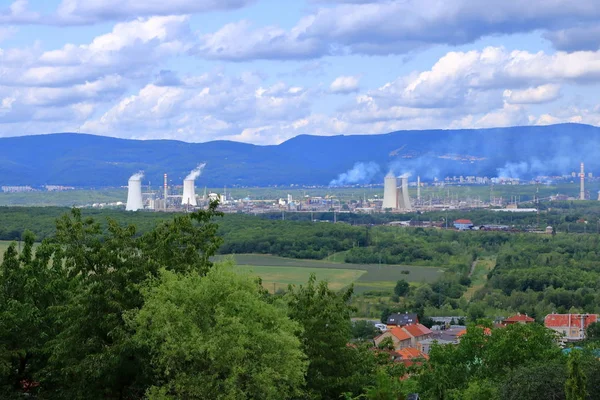 Centrale elettrica a carbone vicino a Most, Repubblica Ceca — Foto Stock