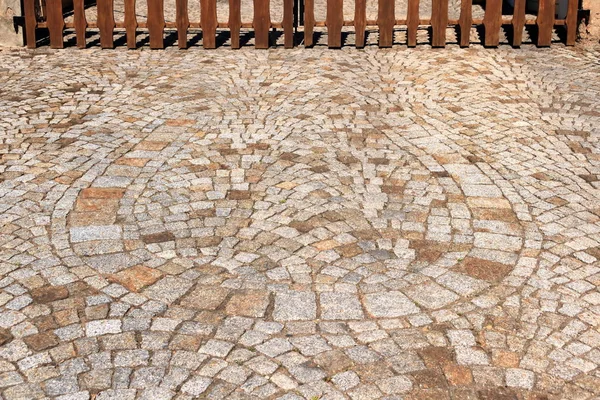 Texture of cobblestone in old town — Stock Photo, Image