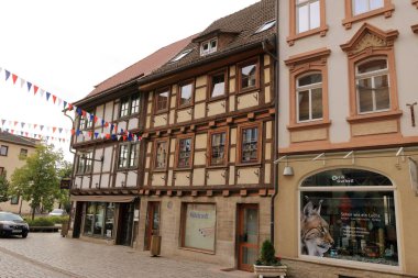 Tarihi şehir Schmalkalden'de yarı ahşap Romance, Thüringen, Almanya
