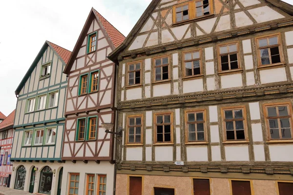 Half-timbered Romance in the historical town Schmalkalden, Thuringia, Germany — Stock Photo, Image