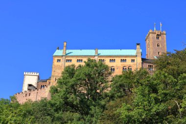 Ünlü Wartburg manzarası - bir dünya mirası alanı, Eisenach, Thuringia, Almanya