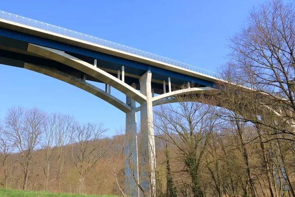 Pont Autoroutier Sur Vallée Lockwitztal Près Dresde Allemagne Europe — Photo