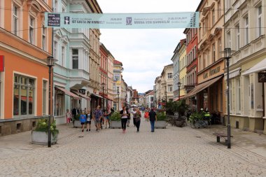 06 Ağustos 2019 Meiningen, Thringen, Almanya: Tarihi Kasaba Mimarisi