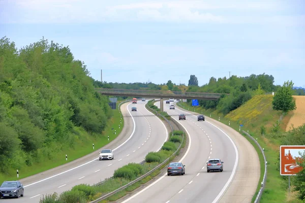 Junio 2020 Dresde Alemania Autopista Alemana A17 Dresde Praga — Foto de Stock