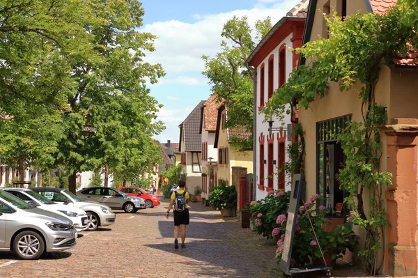 Julho 2020 Rhodt Unter Rietburg Der Pfalz Alemanha Rua Histórica — Fotografia de Stock