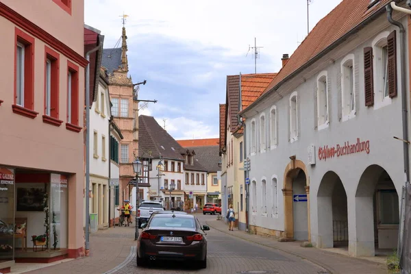 Lipca 2020 Bad Bergzabern Niemcy Widok Mieście Bad Bergzabern Podniebieniu — Zdjęcie stockowe