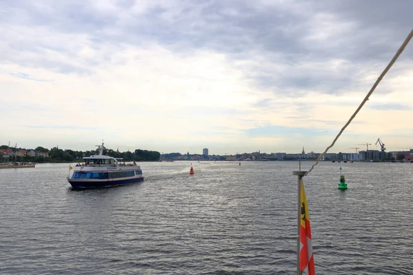 Sierpnia 2020 Rostock Warnemuende Meklemburgia Pomorze Przednie Niemcy Widok Port — Zdjęcie stockowe