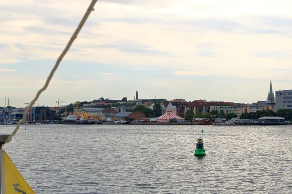 2018 Rostock Warnemuende Mecklenburg Vorpommern Germany View City Harbor Rostock — 스톡 사진