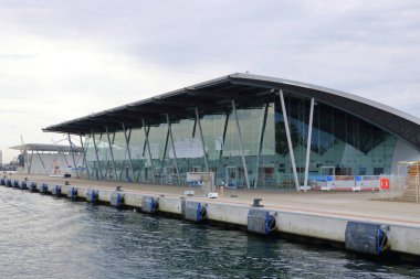 21 Ağustos 2020 - Rostock-Warnemuende, Mecklenburg-Vorpommern / Almanya: Yolcu gemilerinin yolcu terminali