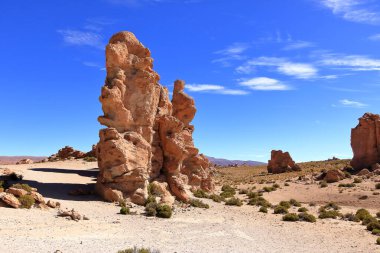 Güney Bolivya 'daki Bosque de Piedras kaya oluşumu (Valle de Rocas, Ciudad de Piedra)