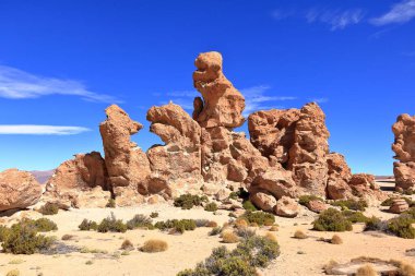 Güney Bolivya 'daki Bosque de Piedras kaya oluşumu (Valle de Rocas, Ciudad de Piedra)