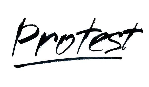 Letras Pintadas Mão Arte Protesto Útil Para Banner Cartaz Cartão — Fotografia de Stock