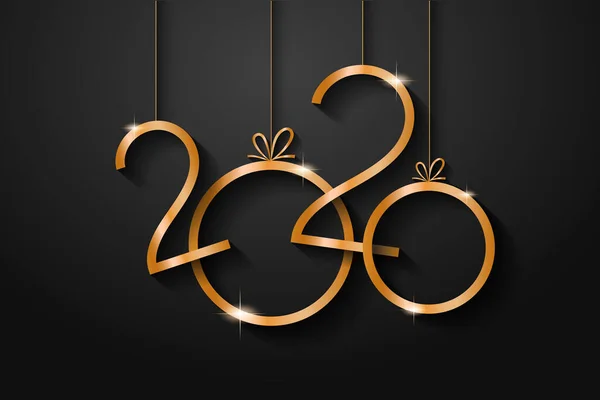 2020 Счастливого Нового Года Фон для ваших Seasonal Flyers и поздравительные открытки или рождественские тематические приглашения — стоковый вектор