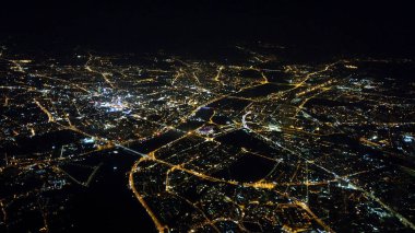 Gece varşova havadan görüldü
