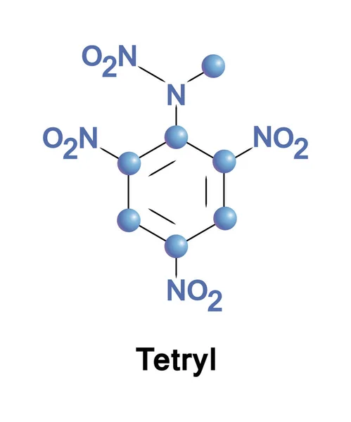 Tetryl explosive compound — Stock Vector