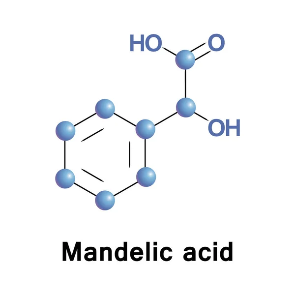Mandelic zuur molecuul — Stockvector