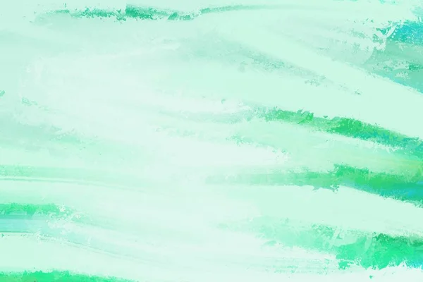 Краски с грубой кистью на зеленом холсте — стоковое фото