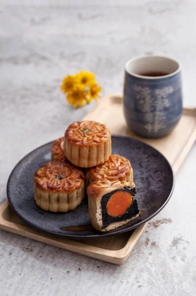 Çin için çay ile Festival mooncake