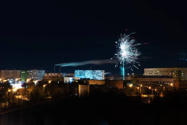 Nový rok ohňostroje v Rusku — Stock fotografie