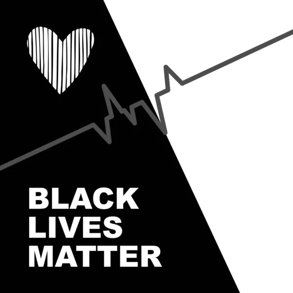 Banner Blanco Negro Simmbolizando Valor Igual Las Vidas Los Blancos — Archivo Imágenes Vectoriales