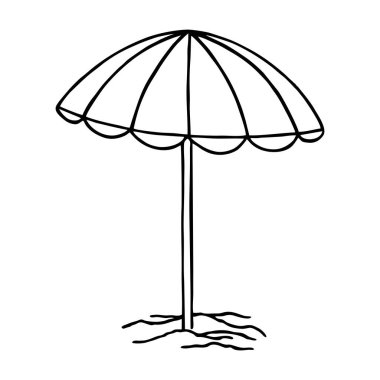 VECTOR 'DA BİR BEYAZ Zemininde BEYAZ UMBRELLA