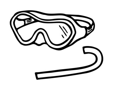 VECTOR 'daki beyaz bir arka zeminde yüzmek için kütle ve burun.