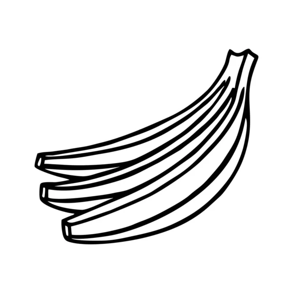 Description Une Banane Sur Contexte Blanc Vecteur — Image vectorielle