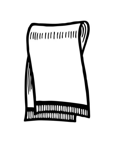 Dessiner Une Serviette Sur Fond Blanc Dans Vecteur — Image vectorielle