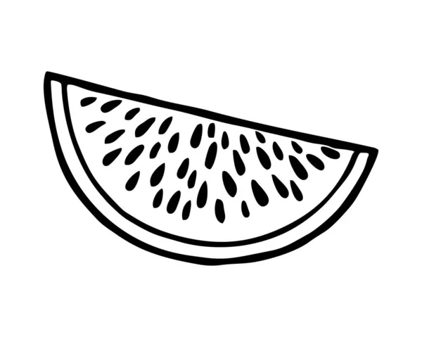 Wermelon Slice White Background Vector — 图库矢量图片