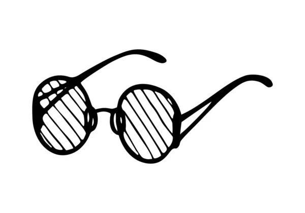 Vintagem Sunglasses Banco Branco Vector — Vetor de Stock