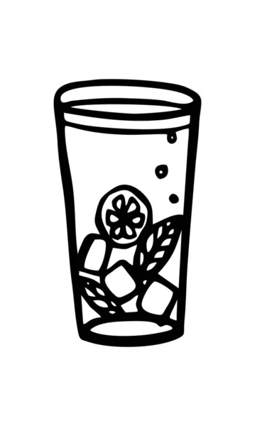 Vector中的白色背景上的Lmonade玻璃杯 — 图库矢量图片